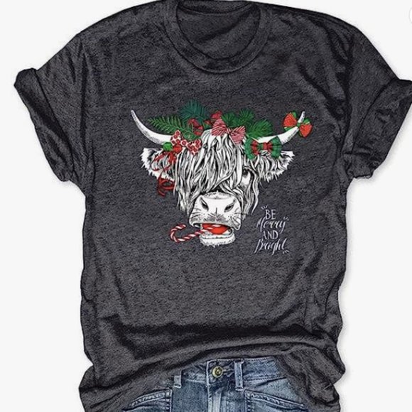 Womens Summer Giraffe Printed T-Shirt - Picture 1 of 1